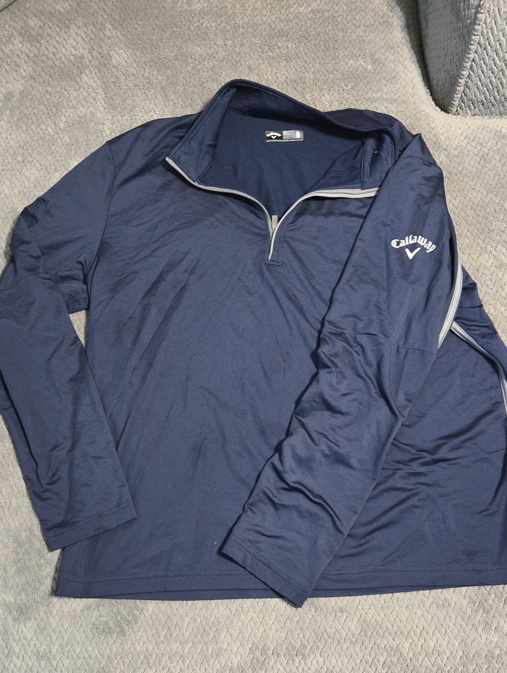 Callaway Men’s Navy Long-Sleeve Quarter-Zip Pullover